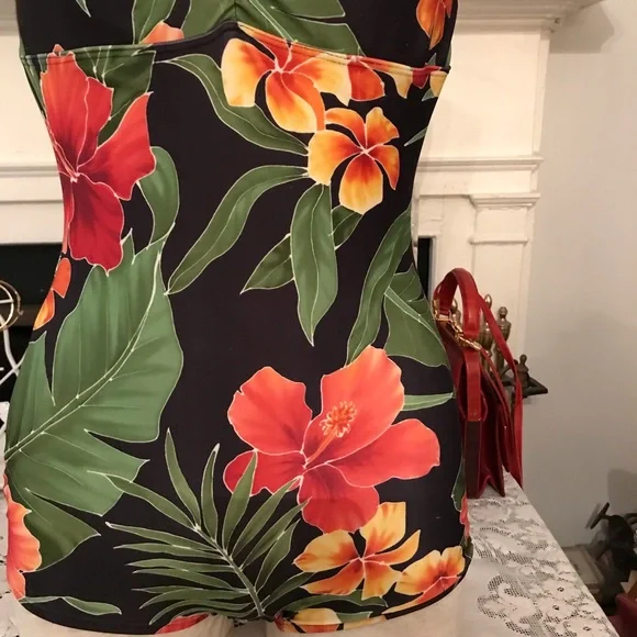 Popina multicolor pin-up one piece swimsuit. Size S. EUC - Picture 3 of 13